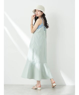 earth music&ecology チェックマーメイドキャミワンピース Black