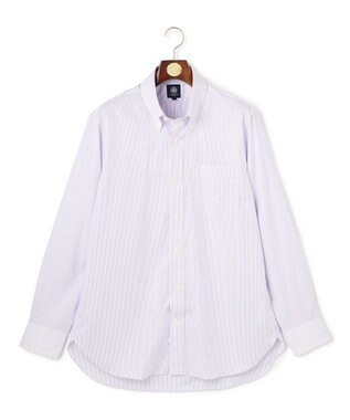 J.PRESS MEN 【KING SIZE】【PREMIUM PLEATS / 形態安定】マイクロストライプ ドレスシャツ / B.D. ライラック系1