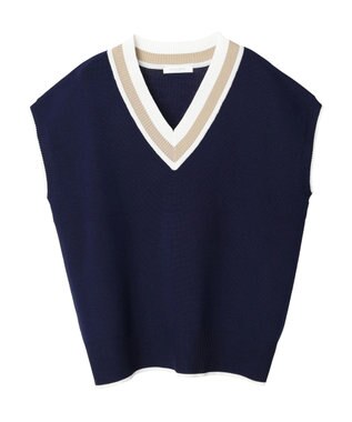 Green Parks チルデンニットベスト Navy