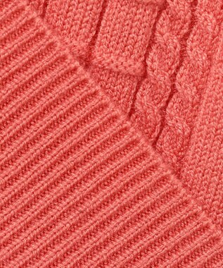 23区GOLF 【WOMEN】【洗える】格子柄  カラーニット ピンク系