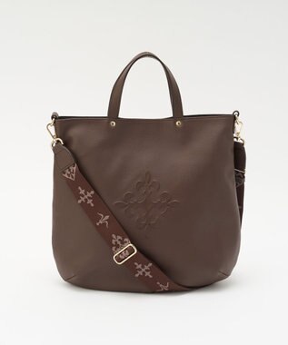 russet スリム2WAYトートバッグ <エンボスモノグラム>(CE-1611) D.Brown