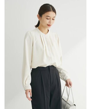 Green Parks ＢＰ　ケア楽　ポイント釦ブラウス Beige