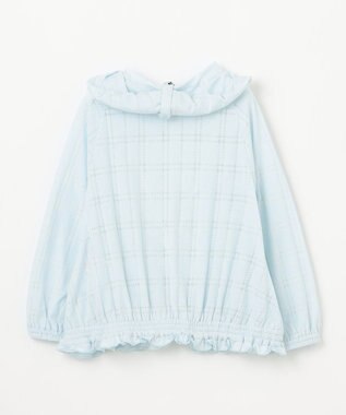 組曲 KIDS 【110-140㎝】【UVケア】オパールチェック パーカー サックスブルー系