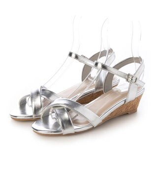 MODE ET JACOMO <noyau>ヒールクロスベルトサンダル シルバー