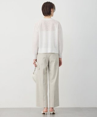 ICB L シアージャカード ニットブルゾン オフホワイト