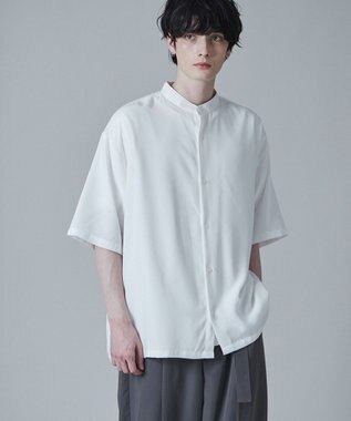  トロミBIGバンドカラーシャツ（S）