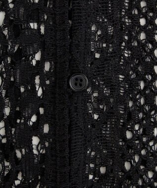 Green Parks ２ＷＡＹリボン付きレースシャツ Black