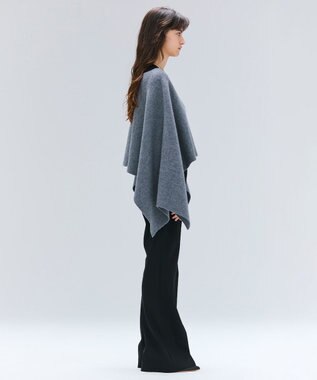 BEIGE， CHICORA / プルオーバーウールニットケープ Md.Gray