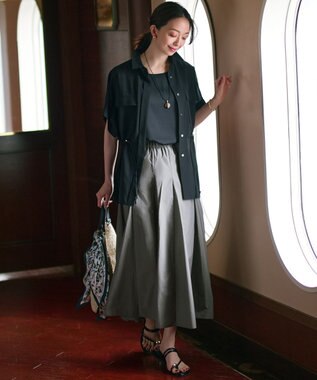 23区 ラウンドストーン ネックレス ダークブラウン系