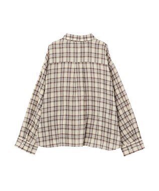 Green Parks スカーフ付チェックシャツ White