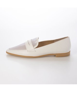MODE ET JACOMO <carino>メッシュチュールローファー ホワイトコンビ