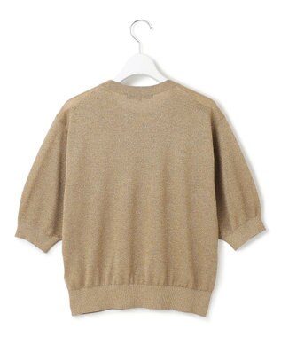 23区 L 【洗える】オータムメタリック ラメ ニットT ゴールド系