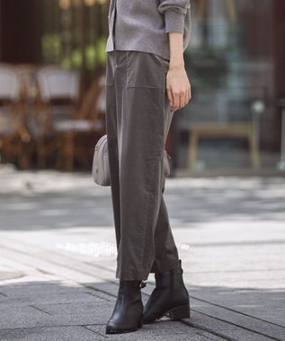 J.PRESS LADIES S 【洗える・吸水速乾】AIRDUROY LIGHT コーデュロイ ベイカー パンツ ブラウン系