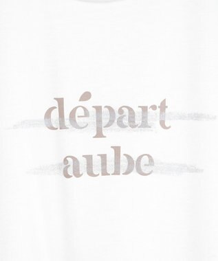 Green Parks 裾レースドッキングカットロゴチュニック Off White