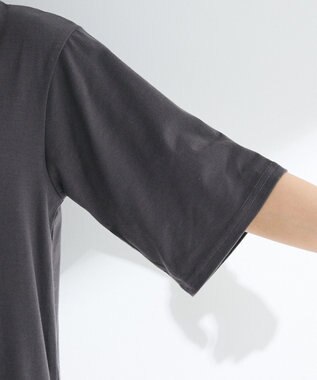 Green Parks 裾レースドッキングカットロゴチュニック Charcoal Gray