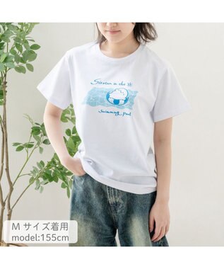 Mother garden しろたん 半袖 Ｔシャツ 《イン・ザ・プール》 ユニセックス ホワイト