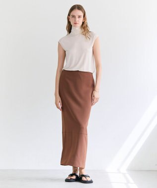 BEIGE， MELLE / ハイストレッチ ハイネックカットソー Ecru