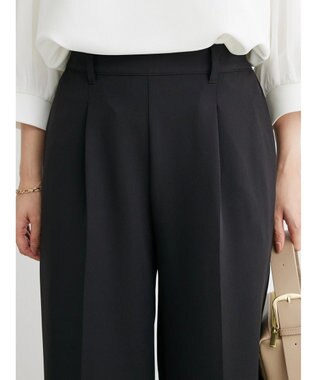 Green Parks きれいシルエットワイドパンツ Black