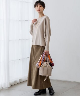 23区 スエード コンビ ドロスト バッグ ベージュ系