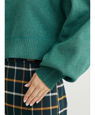 Green Parks ＫＢＦ２ｗａｙクロップドスウェットライクプルオーバー Charcoal Gray