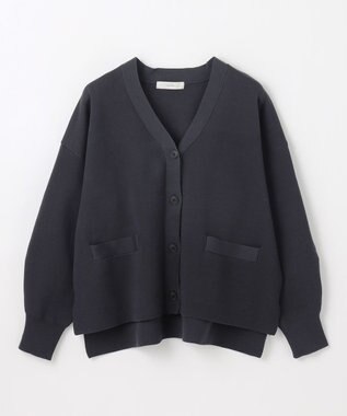 ANY L ミラノリブニットカーディガン チャコール