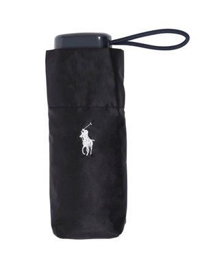 MOONBAT 【WEB限定セット/UV遮蔽率100％】POLO RALPH LAUREN （ポロ ラルフローレン）サコッシュ付き 晴雨兼用 折りたたみ傘 ポロポニー ブラック
