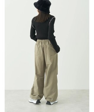 earth music&ecology バルーンシルエットパンツ Khaki