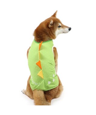 PET PARADISE ペットパラダイス エコメイド 天竺 恐竜 タンクトップ 中型犬 大型犬 グリーン