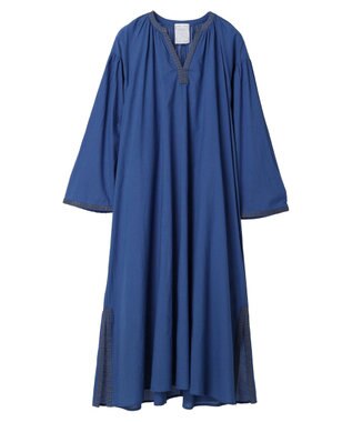 CRAFT STANDARD BOUTIQUE ★インドコットン　ボタニカル刺繍ワンピース Blue