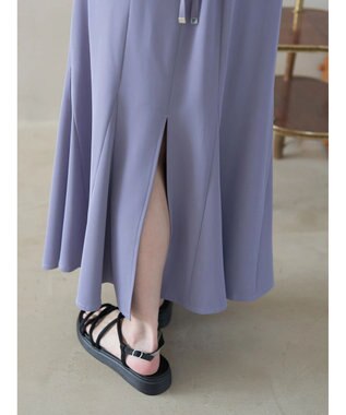 earth music&ecology バックレースサイドリブマーメイドスカート Blue