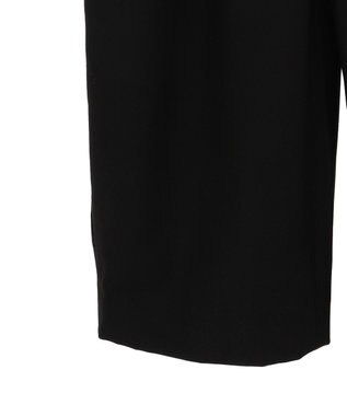 Green Parks コサージュ付レースペプラムロンパース Black