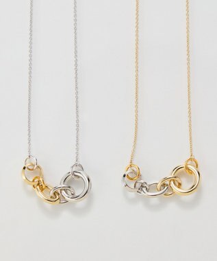 Phoebe 【金属アレルギー対応】ミックスループメタルネックレス　シルバー　ニッケルフリー シルバー