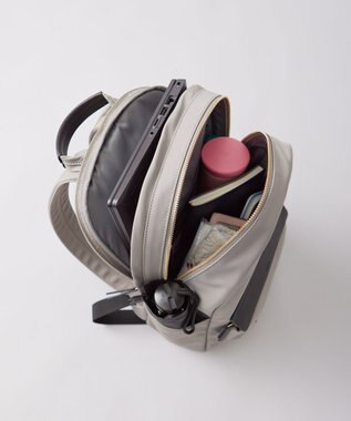 J.PRESS LADIES 【PC収納可】ナイロン リュック ライトグレー系