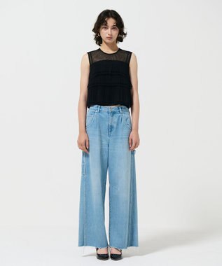 GRACE CONTINENTAL チュールフリルノースリーブ ブラック