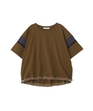 AMERICAN HOLIC 異素材ラインプルオーバー Brown