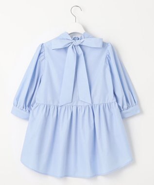 Feroux 【新色追加・ONWARD CROSSET MAG掲載】バックリボンパフスリーブ ブラウス スカイブルー系