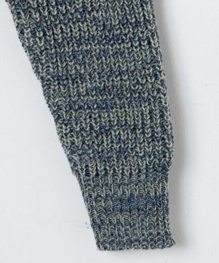 WEGO ミックスカーラーショートニット サックス