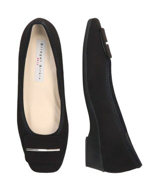 Bridget Birkin 【Bridget Birkin walk】バックルモチーフウォーキングパンプス ブラックスウェード