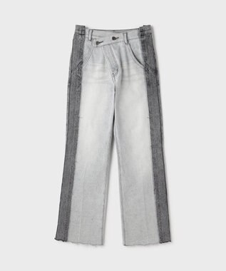 GRACE CONTINENTAL リメイクフレアデニムパンツ ブラック