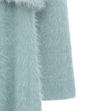 earth music&ecology ＳＥＴ２点シャギーショートカーデ＋ミニワンピース Mint Green