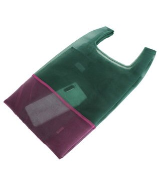 ROOTOTE 0376【直営店限定商品：オーガンジーエコバッグ】/ EU.RSルーショッパー.MID.SUK-A 04：グリーン/ピンク