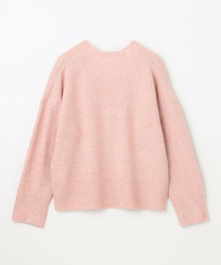 ANY シャイニースパンコールVネックニット ピンク