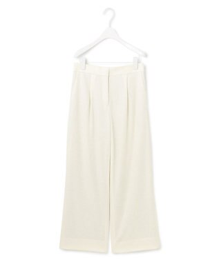 ICB 【洗える】 ウォッシャブルウールジャージー ワイドパンツ オフホワイト系