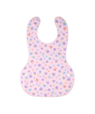 MIKI HOUSE HOT BISCUITS 総柄 お食事スタイ ピンク