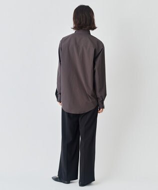 UNFILO MENS 【男女兼用】コンフォート レギュラーカラーシャツ [24年秋冬商品] ブラウン