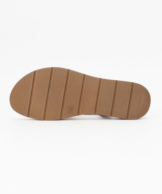 ANY クロスストラップフラットサンダル キャメル