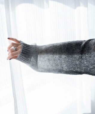 WEGO グラデーションメッシュニット ブラック