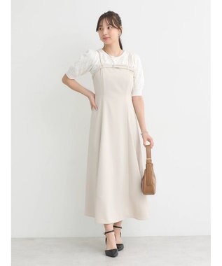 earth music&ecology 胸元ベルトキャミワンピース Ecru
