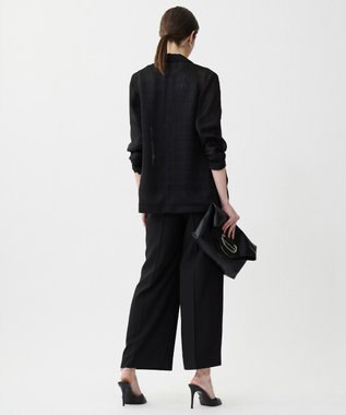 ICB スクエアチェックレノクロス レースジャケット ブラック系