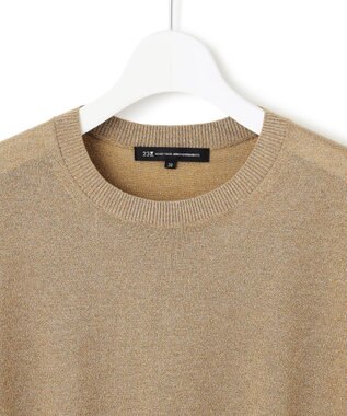 23区 S 【洗える】オータムメタリック ラメ ニットT ゴールド系